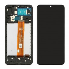 Дисплей для Samsung A022F Galaxy A02 (2021) з чорним тачскрином та корпусною рамкою