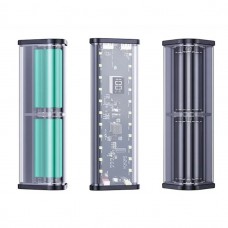 Корпус Multi-powerbank A6, під елементи 18650 до 6 шт, 22.5W, з бічною підсвіткою LED прозорий