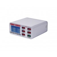 Зарядная станция WLX-896 (Fast Charge 3.0, цифровая индикация параметров зарядки, 6 USB, 40W)