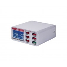 Зарядна станція WLX-896 (Fast Charge 3.0, цифрова індикація параметрів заряджання, 6 USB, 40W)