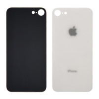 Заднє скло корпусу для Apple iPhone 8 White (біле) (Big hole)