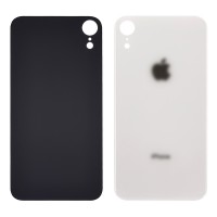 Заднє скло корпусу для Apple iPhone XR White (біле) (Big hole)