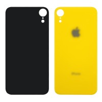 Заднє скло корпусу для Apple iPhone XR Yellow (жовте) (Big hole)