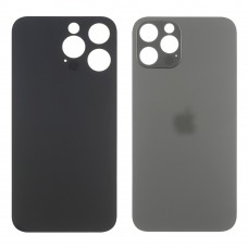 Заднє скло корпусу Apple iPhone 14 Pro Max Space Black (сіре) маленький виріз під камеру