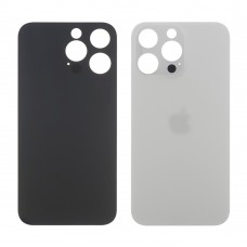Заднє скло корпусу Apple iPhone 14 Pro Silver (біле) маленький виріз під камеру