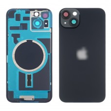 Заднє скло корпусу для Apple iPhone 14 Plus Midnight (чорне) з рамкою та склом камери