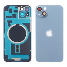 Заднє скло корпусу для Apple iPhone 14 Plus Blue (синє) з рамкою та склом камери
