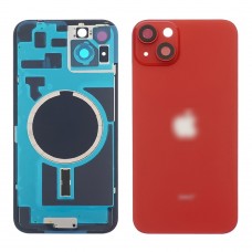 Заднє скло корпусу для Apple iPhone 14 Plus Red (червоне) з рамкою та склом камери