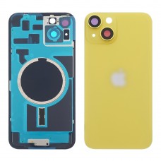 Заднє скло корпусу для Apple iPhone 14 Plus Yellow (жовте) з рамкою та склом камери