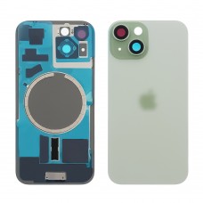 Заднє скло корпусу для Apple iPhone 15 Green (зелене) з рамкою та склом камери