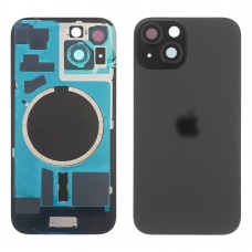 Заднє скло корпусу для Apple iPhone 15 Plus Black (чорне) з рамкою та склом камери