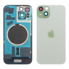 Заднє скло корпусу для Apple iPhone 15 Plus Green (зелене) з рамкою та склом камери