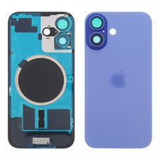 Заднє скло корпусу для Apple iPhone 16 Plus Blue (синє) з рамкою та склом камери