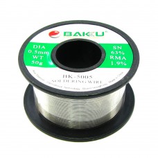 Припій BAKU BK-5005 (0,5 мм, 50 гр, Sn 63%, Pb 35.1%, rma 1.9%)