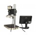 Цифровий мікроскоп з монітором 7" та штативом Kaisi 708M (LED підсвічування, фокус 36-240 мм, кратність збільшення 130X, 2мП)