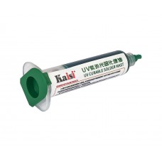 Лак изоляционный Kaisi зелёный, в шприце, 10 ml (UV curable solder mask)