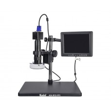 Цифровой микроскоп с монитором 8" и штативом Kaisi 45A-BD LED (подсветка 5V, фокус 95 мм, кратность увеличения 12X/ 77X)