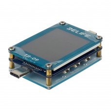 Тестер разъёмов питания Relife TB-09, Type C/ Lightning с ЖК дисплеем и встроенной АКБ