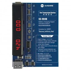 Плата активації та заряджання акумуляторів Sunshine SS-904B з цифровою індикацією (Tecno/Itel/Infinix; кабелі Type-C/USB A/штеккери БП)