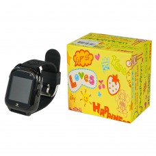 Детские смарт часы    М06 чёрные с поддержкой micro-sim, камерой, влагостойкие