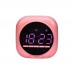 Настільний годинник-колонка WQ12 рожевий