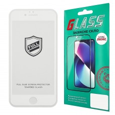 Захисне скло для Apple iPhone 6 Full Glue (0.25 мм, 2.5D, біле) Люкс