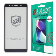 Захисне скло для Samsung A750 A7 (2018) Full Glue (0.25 мм, 2.5D, чорне) Люкс