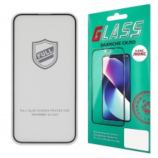 Захисне скло для Apple iPhone 15 Pro Max Full Glue (0.25 мм, 2.5D, чорне) Люкс