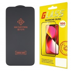 Защитное стекло для Apple iPhone 13/ 13 Pro/ 14/ 16е Large ARC (0.3 мм, чёрное)