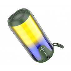 Портативна Bluetooth колонка Borofone BR33 TWS з LED підсвіткою dark green