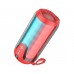 Портативна Bluetooth колонка Borofone BR33 TWS з LED підсвіткою red