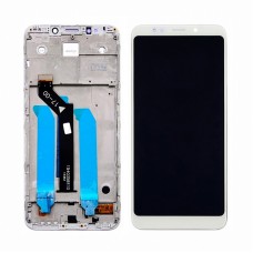 Дисплей для XIAOMI Redmi 5 Plus з білим тачскріном і корпусних рамкою