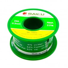 Припій BAKU BK-10003 (0.3 мм, 50 гр, Sn 97%, Ag 0.3%, Cu 0.7%, rma 2%)