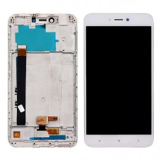 Дисплей  для XIAOMI  Redmi Note 5A Lite с белым тачскрином и корпусной рамкой