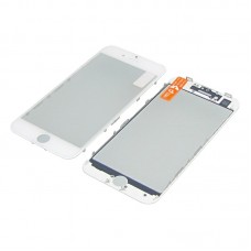 Скло тачскрін для Apple iPhone 8 біле з рамкою і OCA плівкою HC