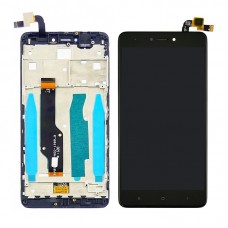 Дисплей  для XIAOMI  Redmi Note 4X с чёрным тачскрином и корпусной рамкой