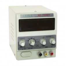 Блок живлення AIDA AD-1502D +, 15V, 2A, цифрова індикація, RF індикатор, автозбереження після КЗ