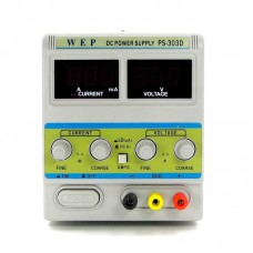 Блок живлення WEP PS-303D з перемикачем Hi (A) / Lo (mA) 30V, 3A, цифрова індикація