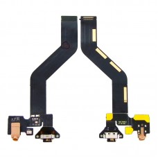 Роз'єм зарядки для MEIZU Pro 6 (USB Type-C) на шлейфі з золотистим роз'ємом навушників і мікрофоном