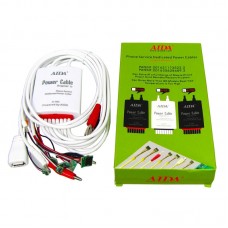 Кабеля для блоков питания  AIDA  A-702 с разъемами для подключения плат iPhone 4G/4S/5G/5S/6G/6P/6S/7 , micro USB, USB-A, крокодилы