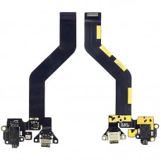Разъём зарядки  для MEIZU  Pro 6 (USB Type-C) на шлейфе с чёрным разъёмом наушников и микрофоном