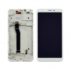 Дисплей  для XIAOMI  Redmi 6/6A с белым тачскрином и корпусной рамкой