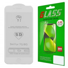 Защитное стекло для Apple iPhone 7/ 8 (0.3 мм, 5D белое) ТОП