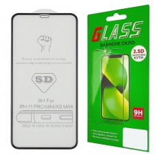 Защитное стекло для Apple iPhone XS Max (2018)/ 11 Pro Max (0.3 мм, 5D чёрное) ТОП