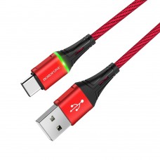 USB кабель Borofone BU25 Type-C 1,2m 2.4A червоний