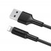 Кабель Borofone BX1 USB to Lightning 1m черный