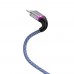 USB кабель Borofone BU25 Lightning 1,2m 2.4A синій