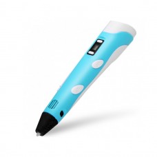 3D ручка с LCD дисплеем 100p, сопло 0.7 мм, темп. 200-235 гр С, контроль скорости, ABS/PLA100p голубая 