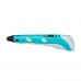 3D ручка с LCD дисплеем V2/D2 12B/2А, сопло 0.6 мм, темп. 160-235 гр С, контроль скорости, ABS/PLA 1.75 мм голубая