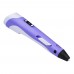 3D ручка з LCD дисплеєм V2 / D2 12B / 2А, сопло 0.6 мм, темп. 160-235 гр С, контроль швидкості, ABS / PLA 1.75 мм фіолетова